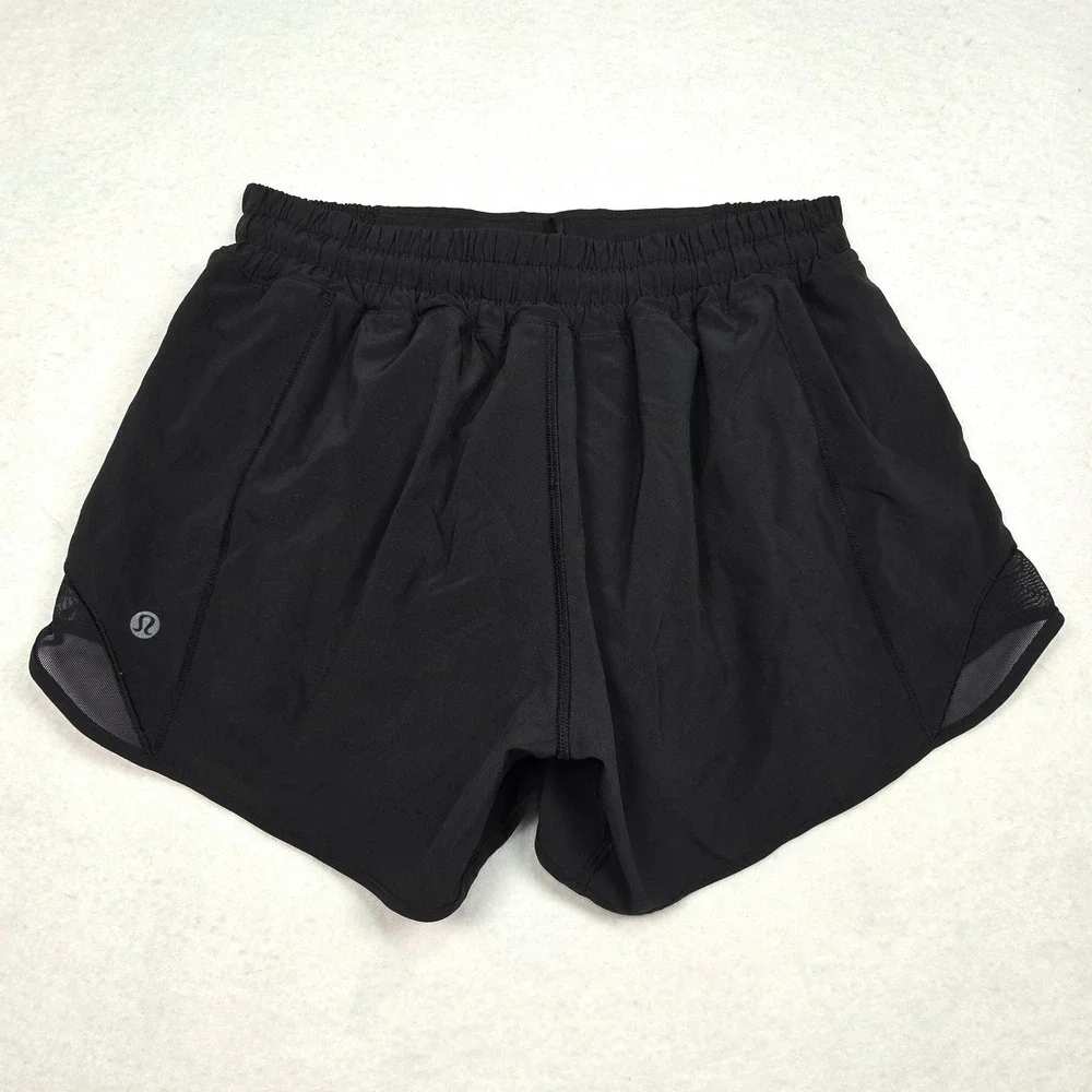 Lululemon Hotty Hot Shorts Women 6 Black Low Rise 3.5
